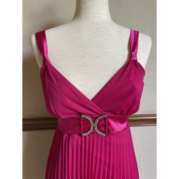 Taboo Size Large Pink Vintage Babydoll Mini Dress Barbie Satin Made in USA 90s - Picture 2 of 10